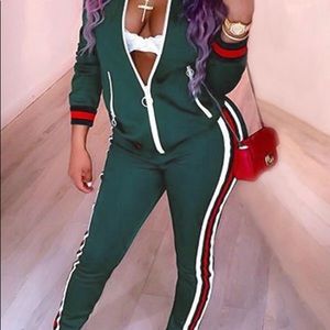 Leisure Turndown Collar LS Two-piece Pants Set